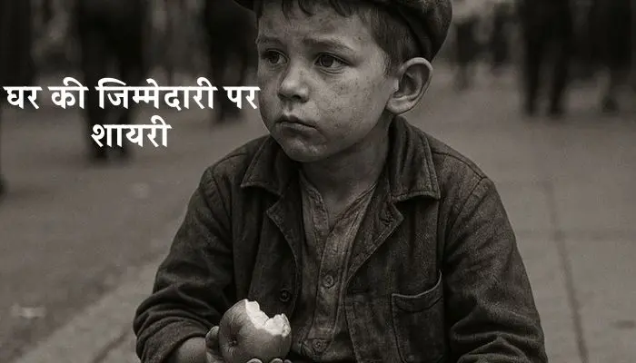 घर की जिम्मेदारी पर शायरी